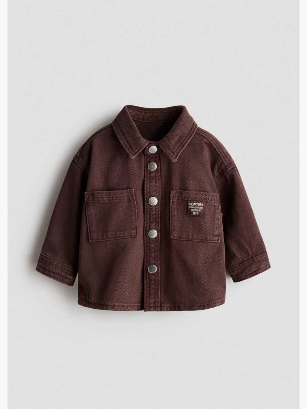 Kids' Brown Button-Front Jean Jacket H&M